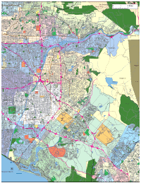 Santa Ana, CA City Map with Roads & Highways