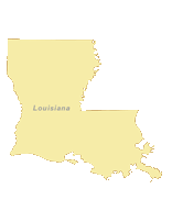 Free Digital Louisiana Outline Blank Map - Illustrator / PDF | Digital Vector Maps