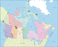 Canada+cities+map