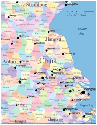 China Vector Maps Jiangsu Province