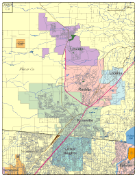 Editable Roseville, CA City Map - Illustrator / PDF | Digital Vector Maps