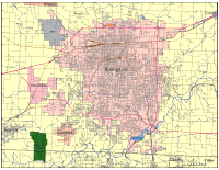 Editable Springfield, MO City Map - Illustrator / PDF | Digital Vector Maps
