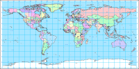 View larger image of World Map with Countries, US States, Canadian Provinces and Land Features