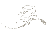 Alaska Map with Counties (black and white)