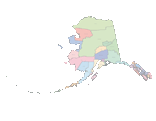 Alaska Map with Counties (color)