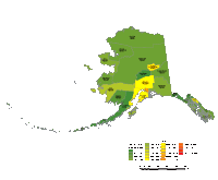 Alaska County Populations Map