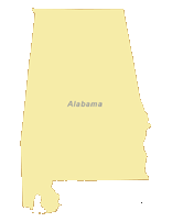 Alabama Outline Blank Map