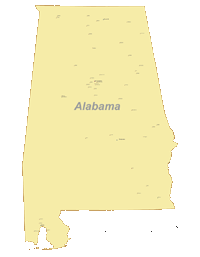 View larger image of Alabama Map with Cities