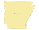 Arkansas Outline Blank Map