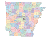 View larger image of Arkansas Map Cities, Counties and Roads