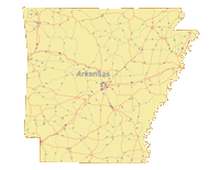 Arkansas Map with Roads