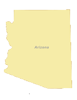 View larger image of Free Arizona Outline Blank Map