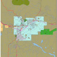 Flagstaff, AZ City Map with Roads & Highways
