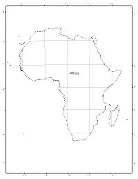 View larger image of Africa Outline Map with Refence Lines