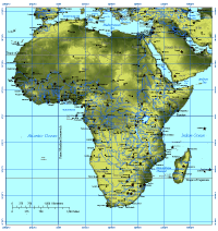 View larger image of Africa Map with Countries, Capitals, Shaded Relief (Tropical)