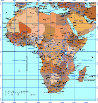 View larger image of Africa Map with Countries and Capitals (safari color)