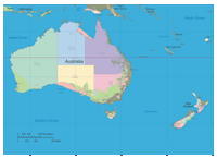 View larger image of Oceania Map with Provinces and Cities (including forests, crop regions)