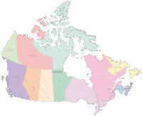 View larger image of Canada Provinces and Cities