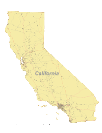 California Map Cities and Roads