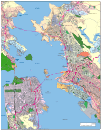San Francisco, CA City Map with Roads & Highways