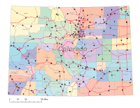 Colorado Map Counties and Roads