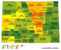 Colorado County Populations Map