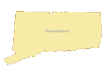 Connecticut Outline Blank Map