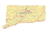 Connecticut Map with Roads