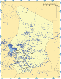 Chad Map with Cities and Surrounding Countries