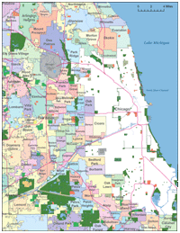 Chicago Map Pdf Download Chicago Digital Vector Maps   Download Editable Illustrator & PDF 