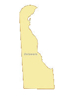View larger image of Free Delaware Outline Blank Map