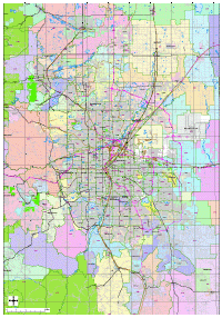 Denver Metro Area Map with Roads & Highways