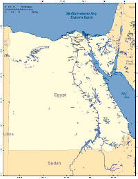 Egypt Map with Cities and Surrounding Countries