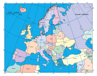 Europe Outline Map with Countries