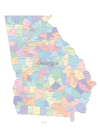 Georgia Map Cities and Counties