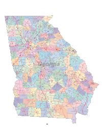 View larger image of Georgia Map Counties and Roads