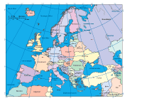 Editable Europa-Diagramm auf Deutsch (Europe Map in German ...