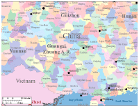 View larger image of China Vector Maps Guangxi Zhuang Province