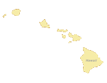 Hawaii Outline Blank Map