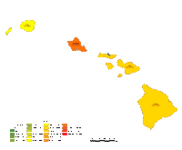 Hawaii County Populations Map
