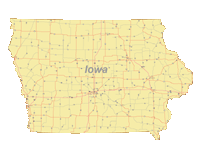 View larger image of Iowa Map Cities and Roads