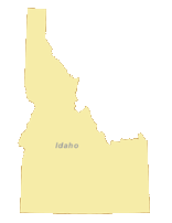 Idaho Outline Blank Map