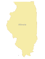 View larger image of Free Illinois Outline Blank Map