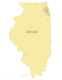 Illinois Map with Cities
