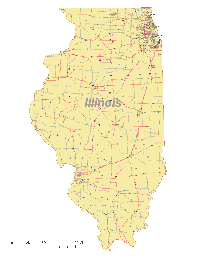 View larger image of Illinois Map Cities and Roads