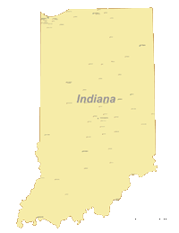 Indiana Map with Cities