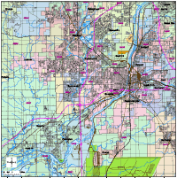 Joliet, IL City Map with Roads & Highways