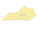 Kentucky Outline Blank Map