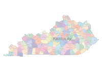 View larger image of Kentucky Map Cities and Counties