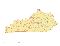 View larger image of Kentucky Map Cities and Roads